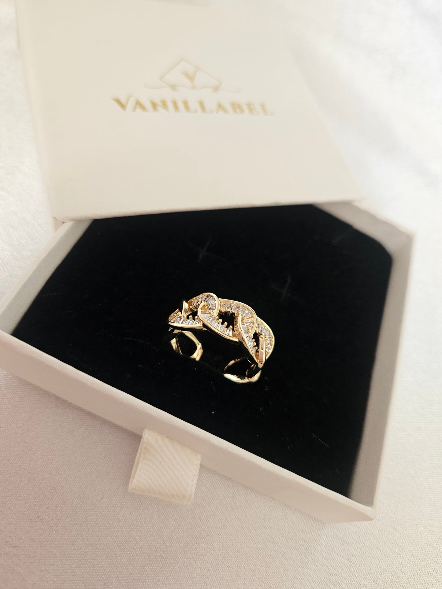 18k Gold plated resizable ring