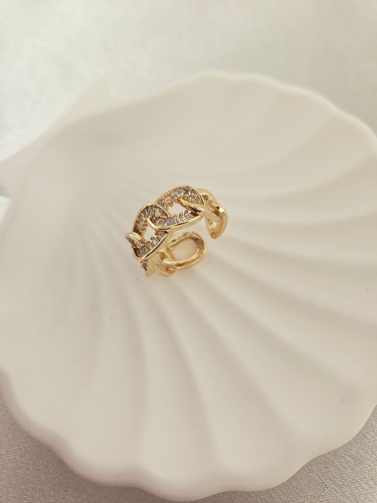 18k Gold plated resizable ring